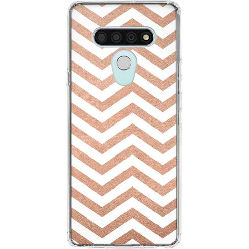 Rose Gold Chevron LG Stylo 6 Clear Case
