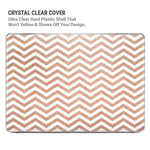 Rose Gold Chevron MacBook Pro 16in (2019-20) Case plus Skin