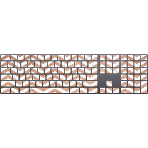 Rose Gold Chevron Magic Keyboard with Numeric Keypad Skin