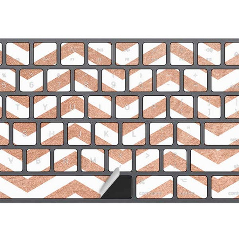 Rose Gold Chevron Magic Keyboard with Numeric Keypad Skin