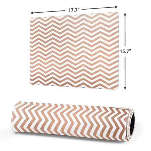 Rose Gold Chevron Gaming Mouse Pad