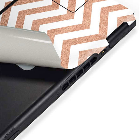 Rose Gold Chevron Nintendo Switch Bundle Skin