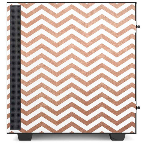 Rose Gold Chevron NZXT H510 Compact ATX Mid-Tower Case Skin