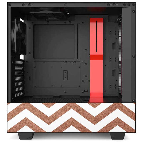 Rose Gold Chevron NZXT H510 Compact ATX Mid-Tower Case Skin