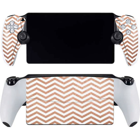 Rose Gold Chevron PlayStation Portal Remote Player Skin