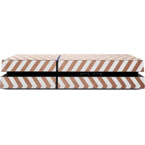 Rose Gold Chevron PS4 Console Skin