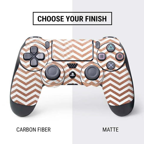 Rose Gold Chevron PS4 Controller Skin