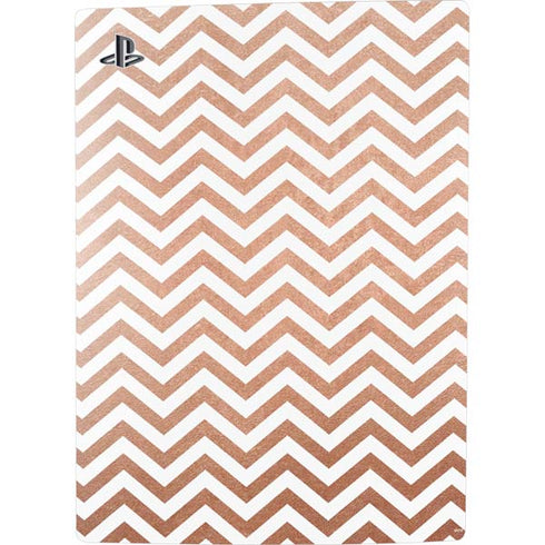 Rose Gold Chevron PS5 Digital Edition Console Skin