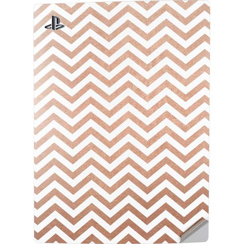 Rose Gold Chevron PS5 Digital Edition Console Skin