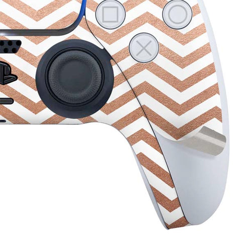 Rose Gold Chevron PS5 Slim Digital Edition Bundle Skin