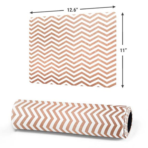 Rose Gold Chevron Gaming Mouse Pad
