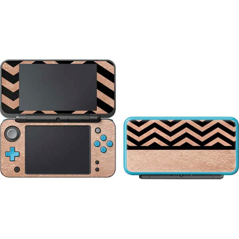 Rose Gold Chevron Split Nintendo 2DS XL (2017) Skin