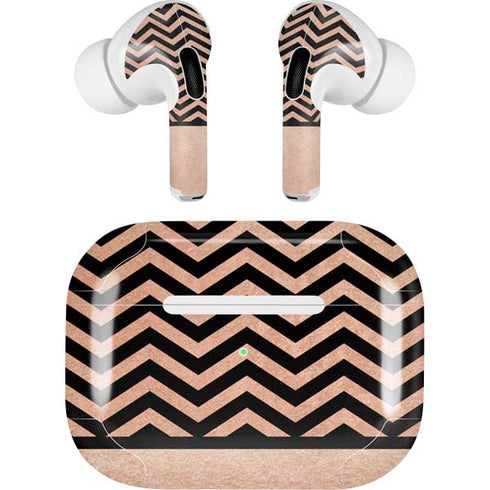 Rose Gold Chevron Split AirPods Pro 2nd Gen Skin