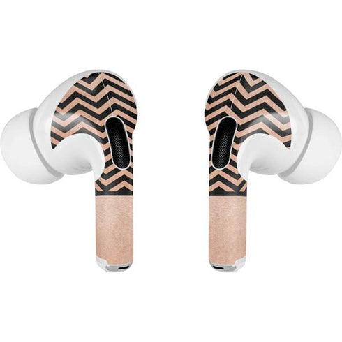Rose Gold Chevron Split AirPods Pro 2nd Gen Skin
