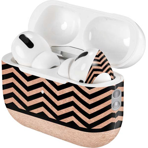 Rose Gold Chevron Split AirPods Pro 2nd Gen Skin