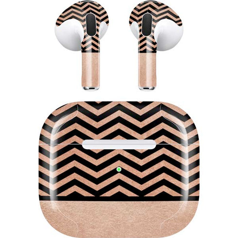 Rose Gold Chevron Split Apple AirPods (3rd Gen 2021) Skin