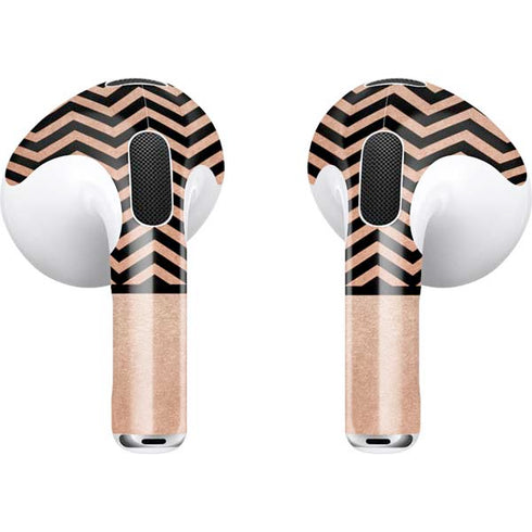 Rose Gold Chevron Split Apple AirPods (3rd Gen 2021) Skin