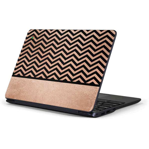 Rose Gold Chevron Split Samsung Chromebook Skin