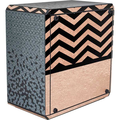 Rose Gold Chevron Split Cooler Master MasterBox Q300L Mini Tower Skin