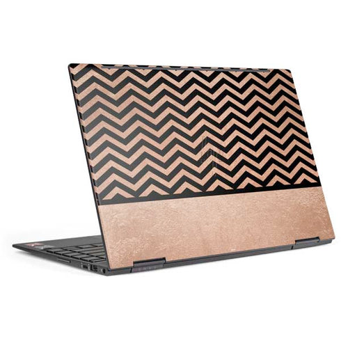 Rose Gold Chevron Split HP Envy Skin