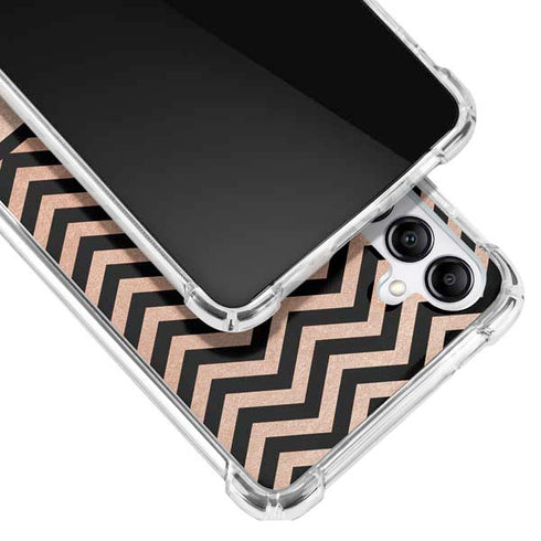 Rose Gold Chevron Split Galaxy A14 5G Clear Case