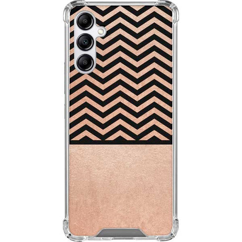 Rose Gold Chevron Split Galaxy A15 5G Clear Case