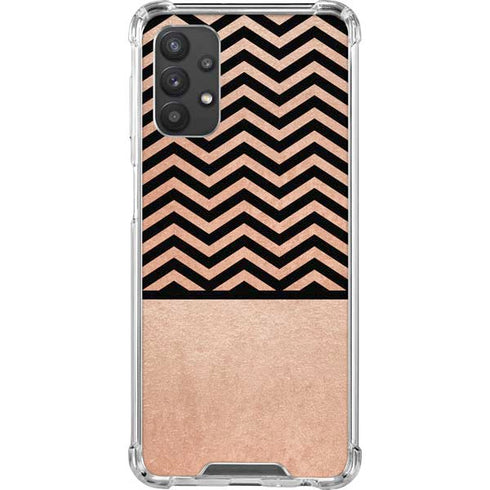 Rose Gold Chevron Split Galaxy A32 5G Clear Case