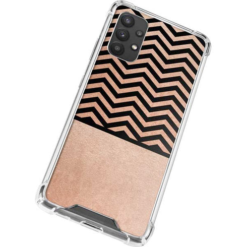 Rose Gold Chevron Split Galaxy A32 5G Clear Case