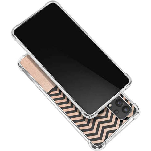 Rose Gold Chevron Split Galaxy A32 5G Clear Case