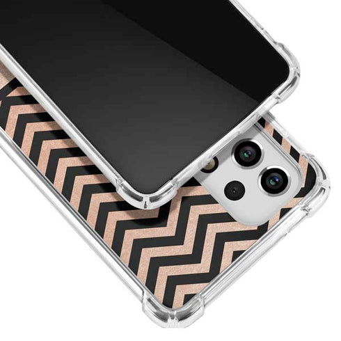 Rose Gold Chevron Split Galaxy A53 5G Clear Case
