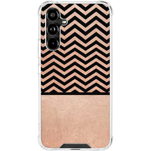 Rose Gold Chevron Split Galaxy A54 5G Clear Case