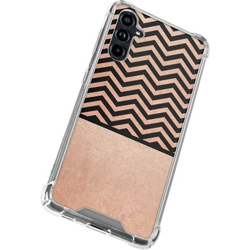 Rose Gold Chevron Split Galaxy A54 5G Clear Case