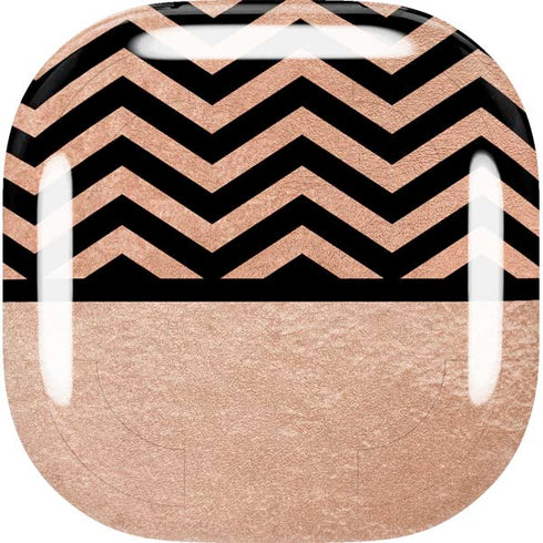 Rose Gold Chevron Split Galaxy Buds Live Skin