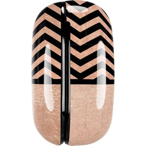 Rose Gold Chevron Split Galaxy Buds Live Skin