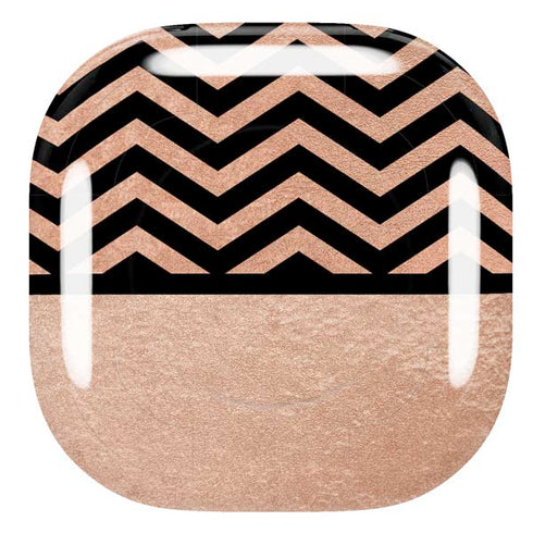 Rose Gold Chevron Split Galaxy Buds Pro Skin