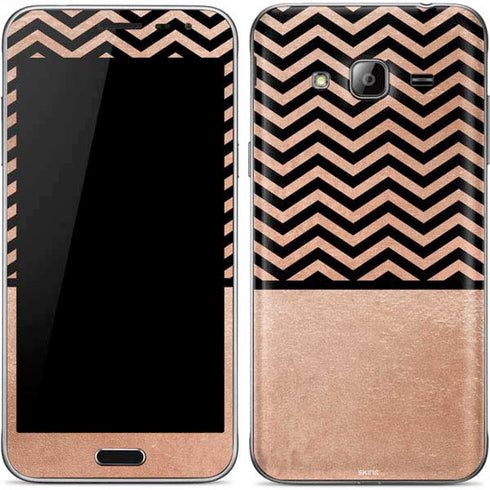 Rose Gold Chevron Split Galaxy J3 Skin