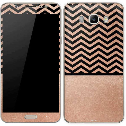 Rose Gold Chevron Split Galaxy J7 Skin