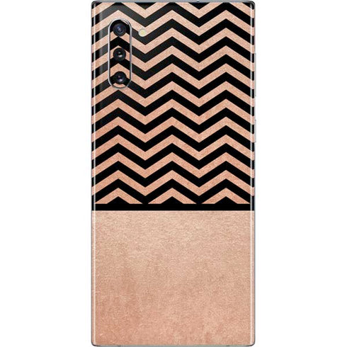 Rose Gold Chevron Split Galaxy Note 10 Skin