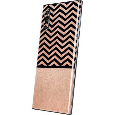 Rose Gold Chevron Split Galaxy Note 10 Skin