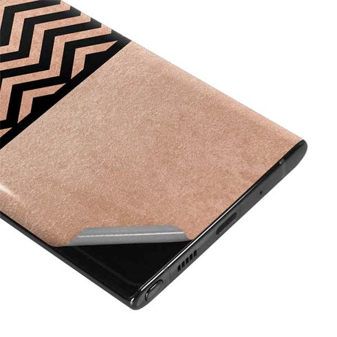 Rose Gold Chevron Split Galaxy Note 10 Skin