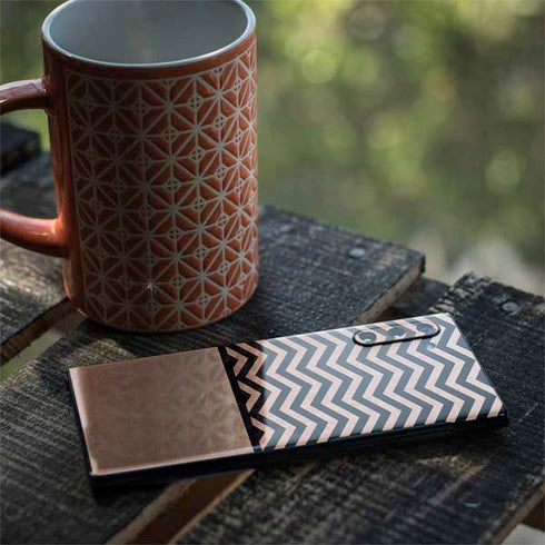 Rose Gold Chevron Split Galaxy Note 10 Skin
