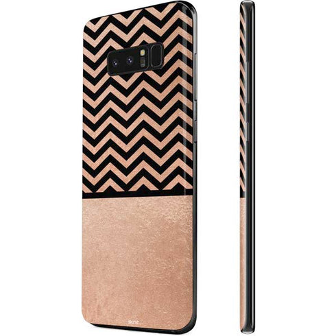 Rose Gold Chevron Split Galaxy Note 8 Skin