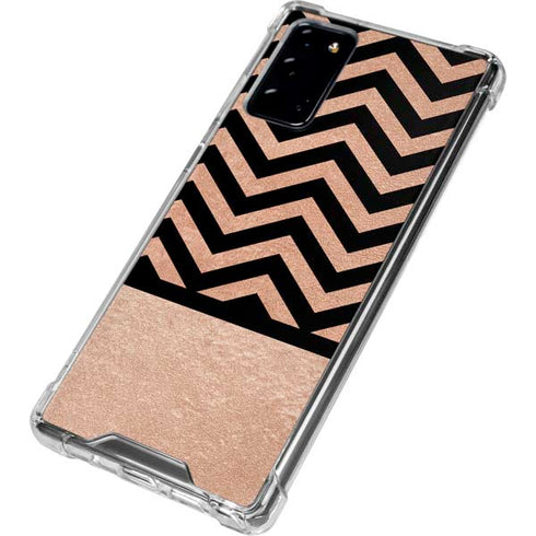 Rose Gold Chevron Split Galaxy Note20 5G Clear Case