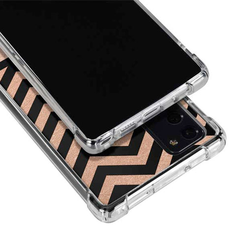 Rose Gold Chevron Split Galaxy Note20 5G Clear Case