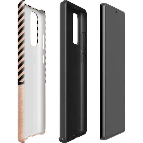 Rose Gold Chevron Split Galaxy Note20 5G Pro Case