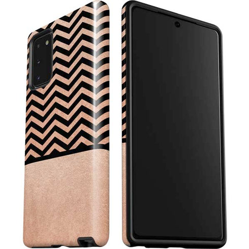 Rose Gold Chevron Split Galaxy Note20 5G Pro Case