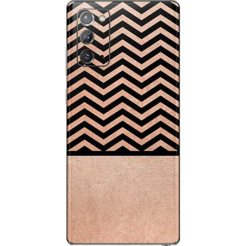 Rose Gold Chevron Split Galaxy Note20 5G Skin