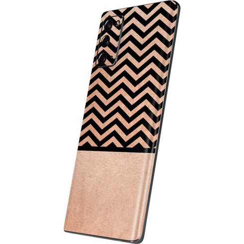 Rose Gold Chevron Split Galaxy Note20 5G Skin