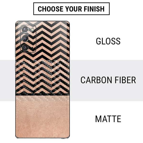 Rose Gold Chevron Split Galaxy Note20 5G Skin