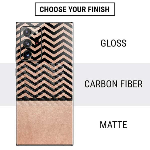Rose Gold Chevron Split Galaxy Note20 Ultra 5G Skin